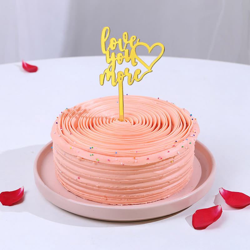 Love You More Strawberry Cake