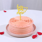 Love You More Strawberry Cake