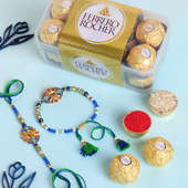 Peacock Bhaiya Bhabhi Rakhi With Chocolates-UAE