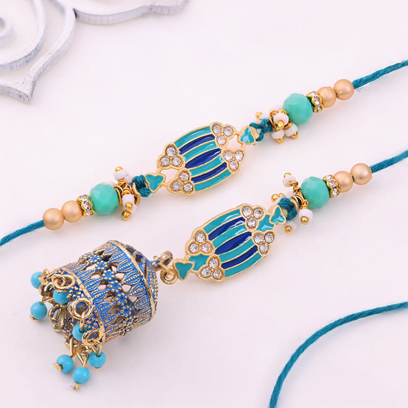 Peacock Bhaiya Bhabhi Rakhis With Sweet Treats
