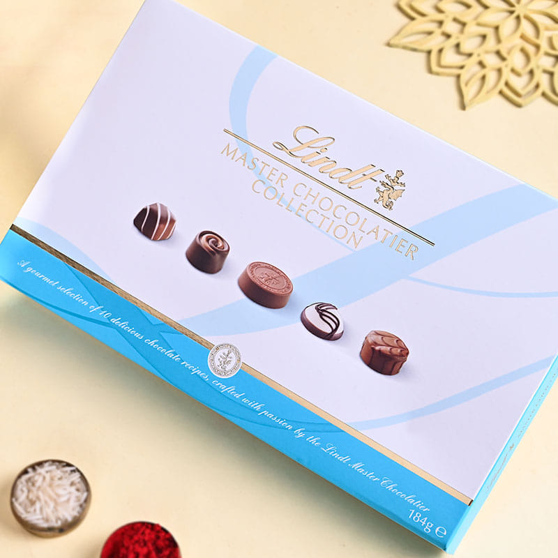 Peacock N Floral Rakhi Trio With Chocolate Box
