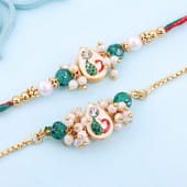 Peacock N Pearls Bhaiya Bhabhi Rakhis