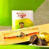 Peacock Rakhi Dates Combo
