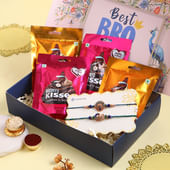 Peacock Rakhi Duo N Chocolate Delights Hamper
