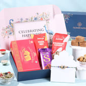 Peacock Rakhi N Festive Treats Hamper