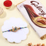 Peacock Rakhi N Galaxy Chocolate Combo