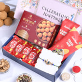 Peacock Rakhi N Munchies Hamper