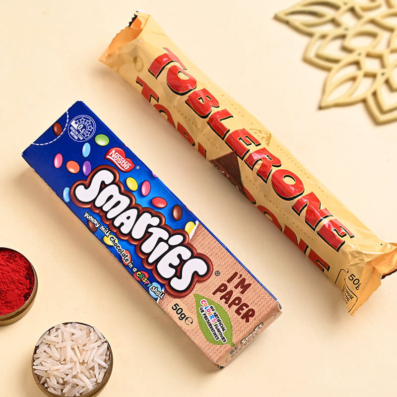 Peacock Rakhi With Chocolates