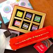 Pearl Bead Choco Rakhi Combo