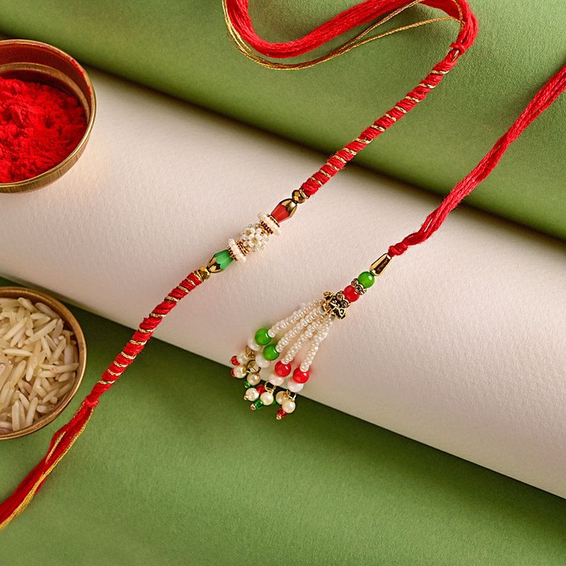 Send Pearl Bhai Bhabhi Rakhi to USA for Bhaiya bhabhi Online
