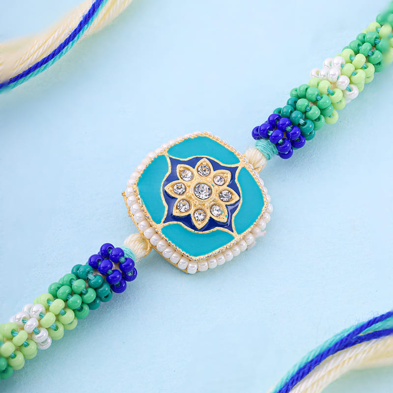 Pearl Edged Floral Rakhi
