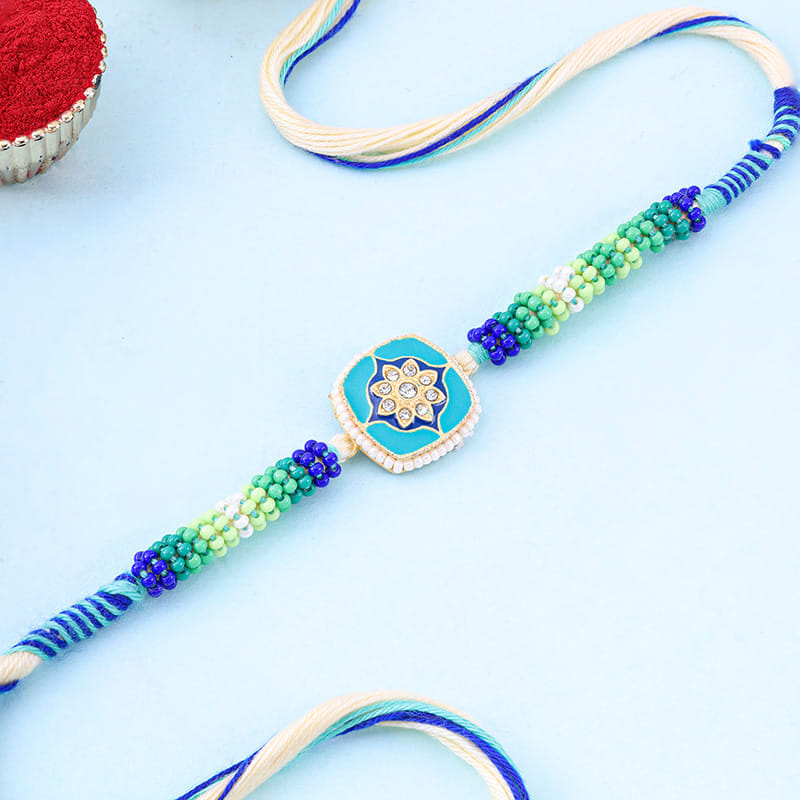 Pearl Edged Floral Rakhi