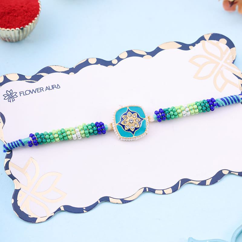 Pearl Edged Floral Rakhi