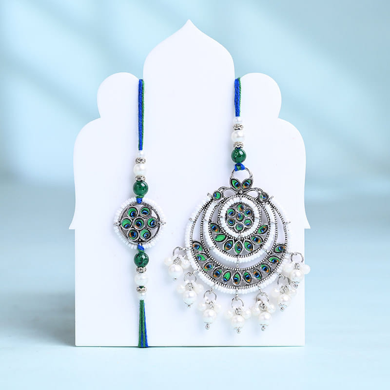 Pearl Morpankh Rakhi N Gourmet Treats Hamper