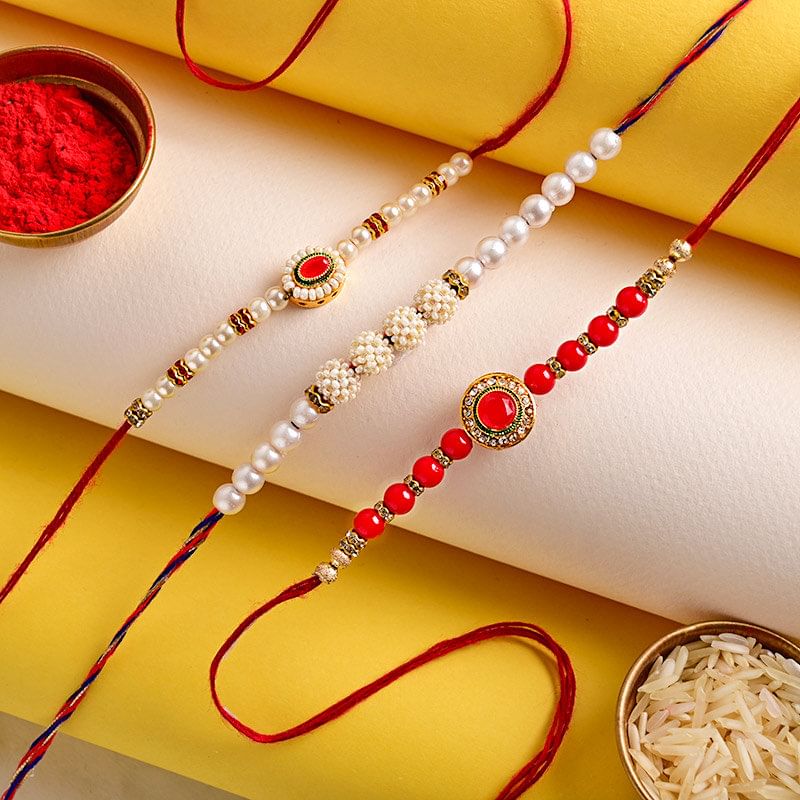Buy Set of 3 rakhi Online For Brother From Floweraura