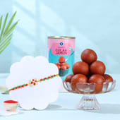 Pearls N Stone Rakhi With Gulab Jamun