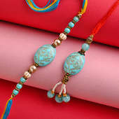 Blue Pearls Rakhis for Bhaiya Bhabhi