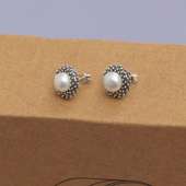 Pearly Silver Studs