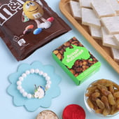 Pearly Unicorn Rakhi With Sweet Treats