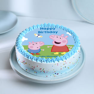 Peppa Family Poster Birthday Cake For Kids