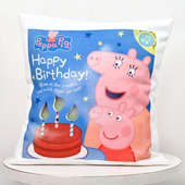 Peppa Pig Birthday Personalised Cushion