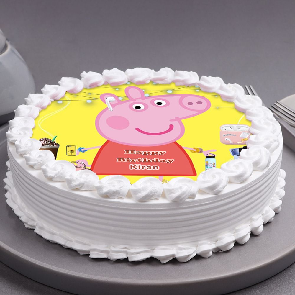 Peppa Pig Poster Cake - Best for 1st Birthday