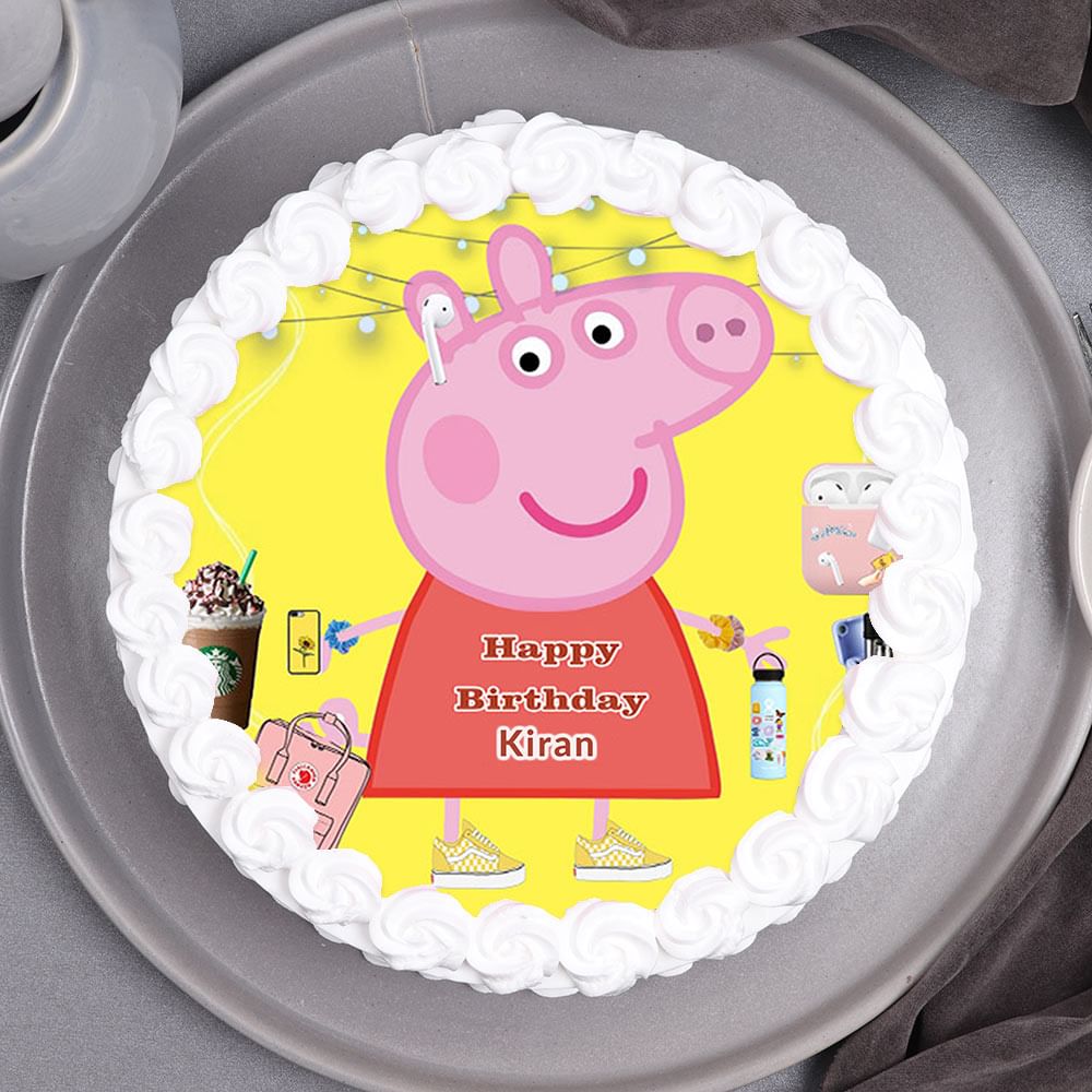 Peppa Pig Poster Cake - Best for 1st Birthday