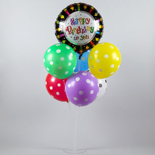 Peppy Birthday Balloon Bouquet Delivery