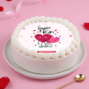Hugs N Kisses Heart Accents Cake