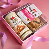 Snacks hamper with butter Almond cookies Gift ideas For Mother in Law