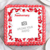 Photo Cake for Anniversary - Top View