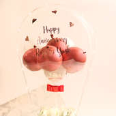 Personalised Anniversary Balloon Bouquet: Latex and Chrome Balloons