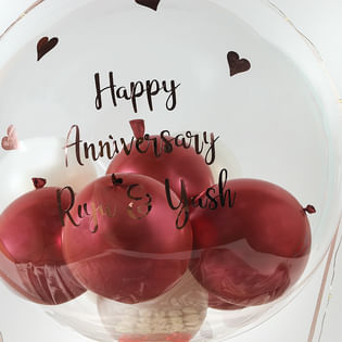 Zoom view of Personalised Anniversary Balloon Bouquet