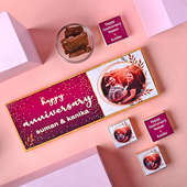 Customized chocolate box for Anniversary, Customized Chocolates