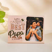 Personalised Best Papa Plank Photo Frame