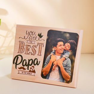 Personalised Best Papa Plank - Side View