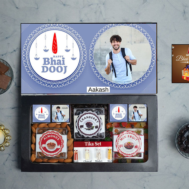Personalised Bhai Dooj Handcrafted Choco Box