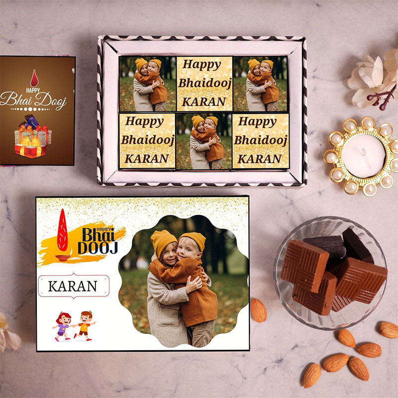 Personalised Bhai Dooj Six Piece Choco Box