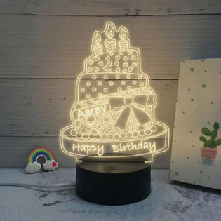 Personalised Birthday Cake Led Lamp