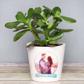 Personalised Crassula Ovata Plant for Birthday