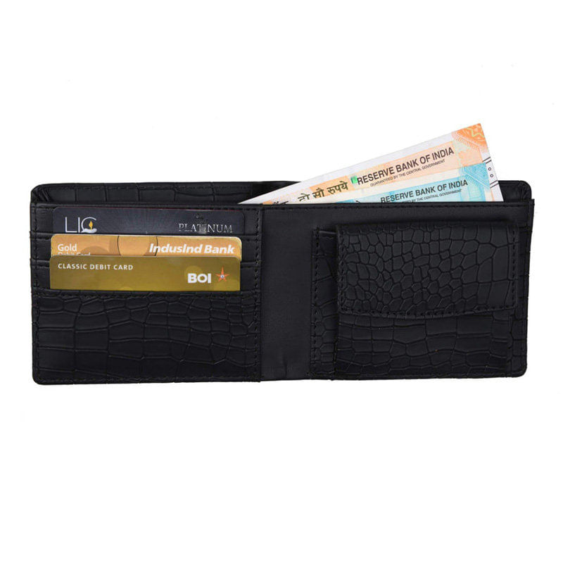 Personalised Black Mens Wallet Gift for Bhai Dooj