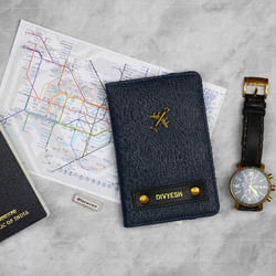 Personalised Blue Passport Cover