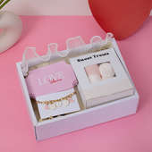 Personalised Bracelet With Marshmallow N Love Token Combo