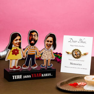 Personalised Caricature with Rakhi n Chocolates