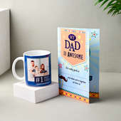 Personalised Ceramic Mug N Greeting Card For Fathers Day