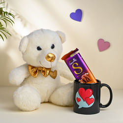 Personalised Ceramic Mug With Teddy N Silk