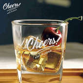 Cheers Whiskey Personalised Glasses-USA