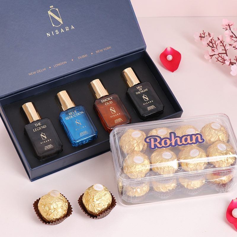 Personalised Choco N Perfumes Combo