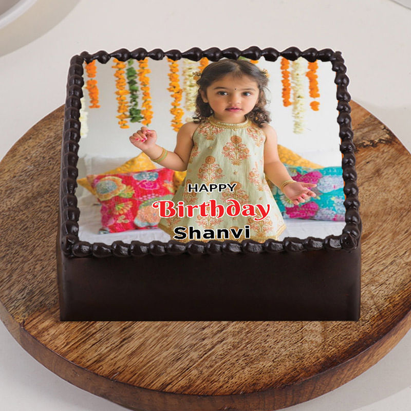 Personalised Chocolate Kids Photo Cake