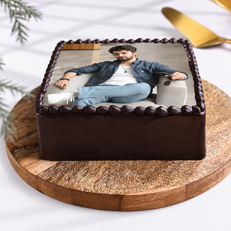 Personalised Chocolate Photo Cake